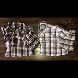 Carhartt Short Sleeve Button Down Relaxed Fit Plaid Shirts Men’s Size 2XL  READ